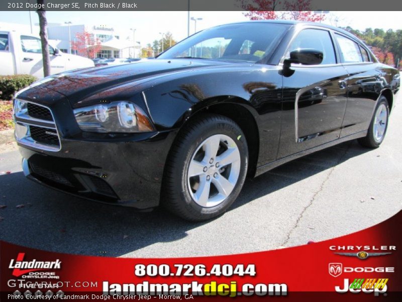 Pitch Black / Black 2012 Dodge Charger SE