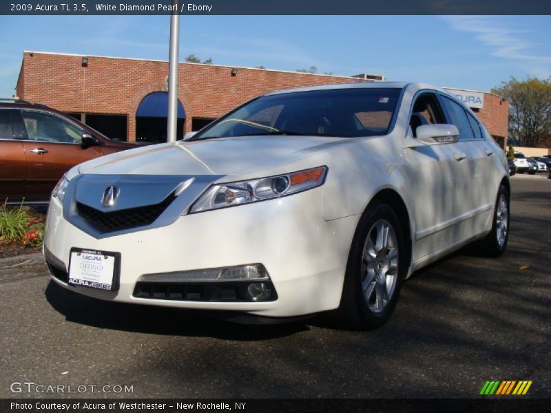 White Diamond Pearl / Ebony 2009 Acura TL 3.5