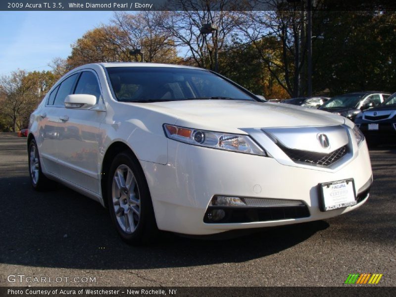White Diamond Pearl / Ebony 2009 Acura TL 3.5