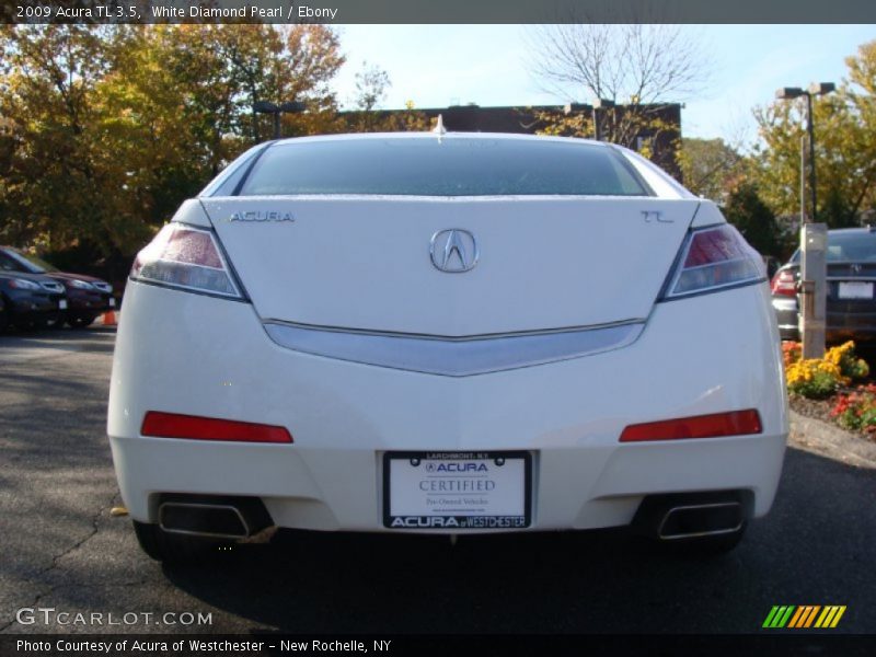 White Diamond Pearl / Ebony 2009 Acura TL 3.5