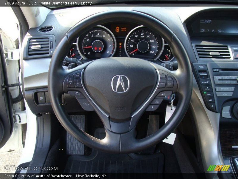 White Diamond Pearl / Ebony 2009 Acura TL 3.5