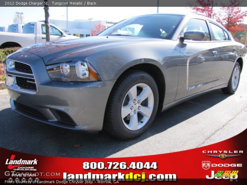 Tungsten Metallic / Black 2012 Dodge Charger SE