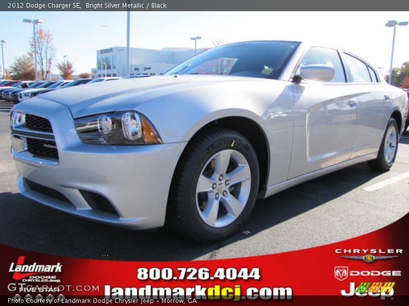 Bright Silver Metallic / Black 2012 Dodge Charger SE