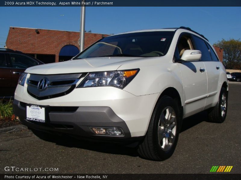 Aspen White Pearl / Parchment 2009 Acura MDX Technology