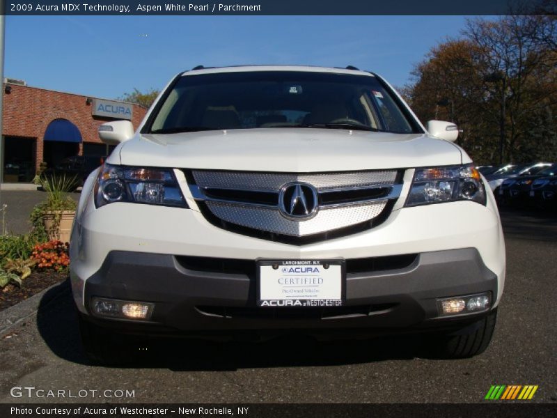 Aspen White Pearl / Parchment 2009 Acura MDX Technology