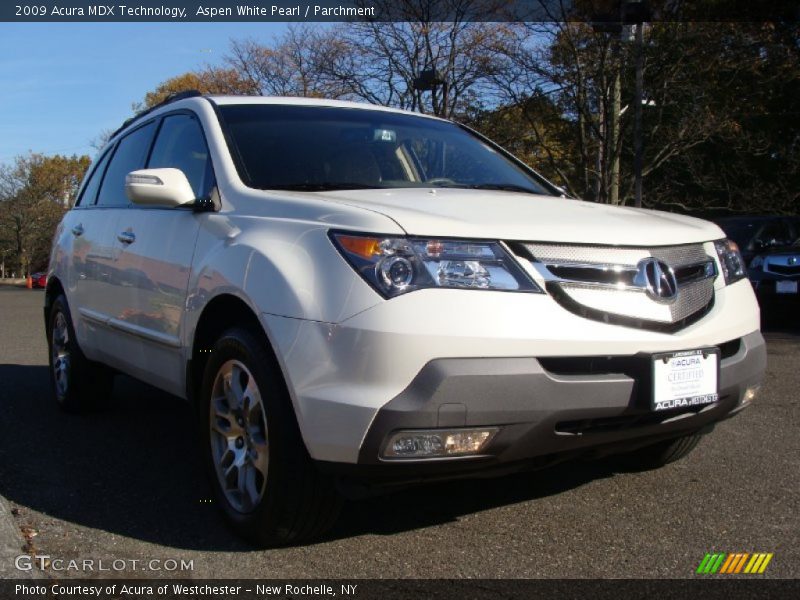 Aspen White Pearl / Parchment 2009 Acura MDX Technology