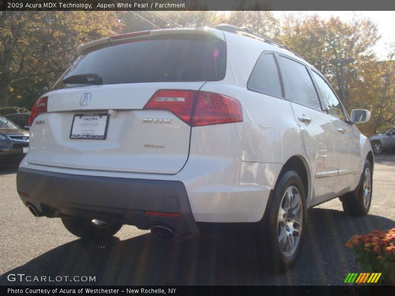 Aspen White Pearl / Parchment 2009 Acura MDX Technology