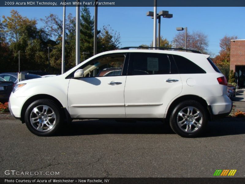 Aspen White Pearl / Parchment 2009 Acura MDX Technology