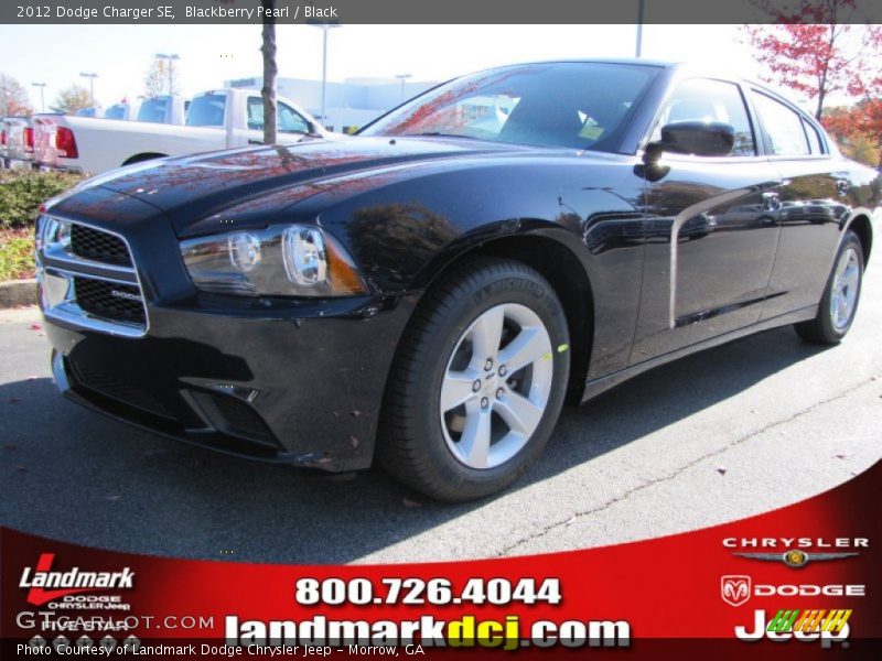 Blackberry Pearl / Black 2012 Dodge Charger SE