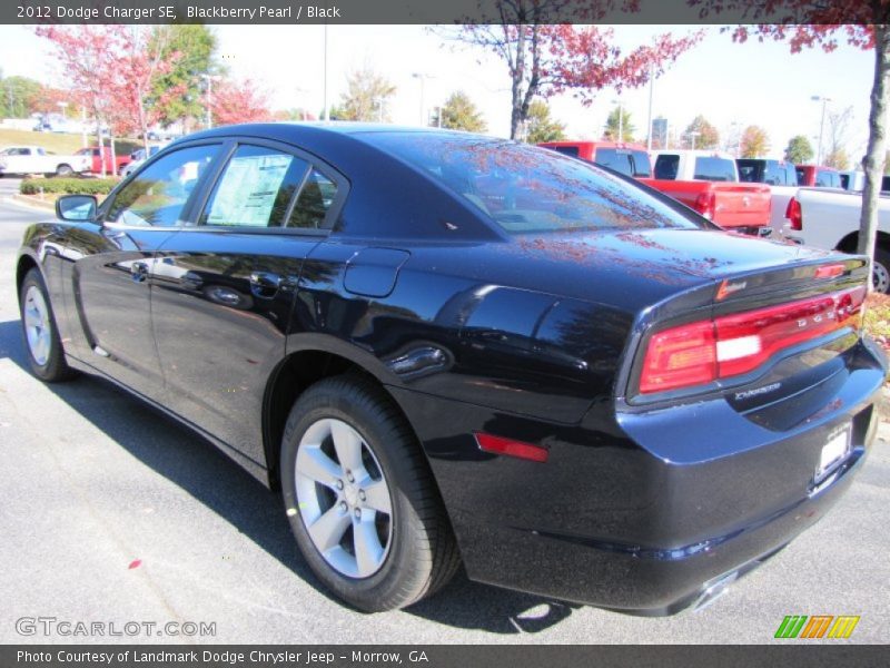 Blackberry Pearl / Black 2012 Dodge Charger SE