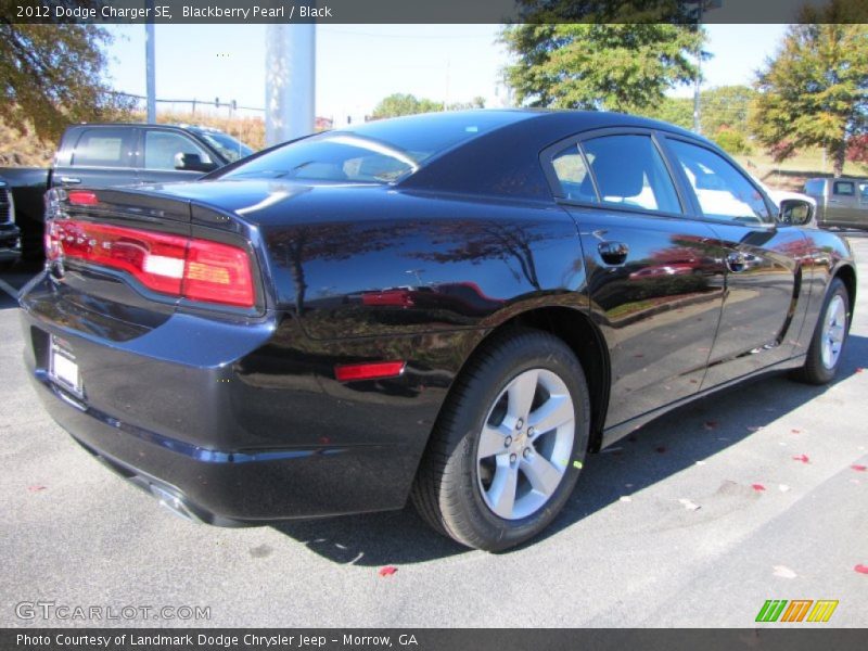 Blackberry Pearl / Black 2012 Dodge Charger SE