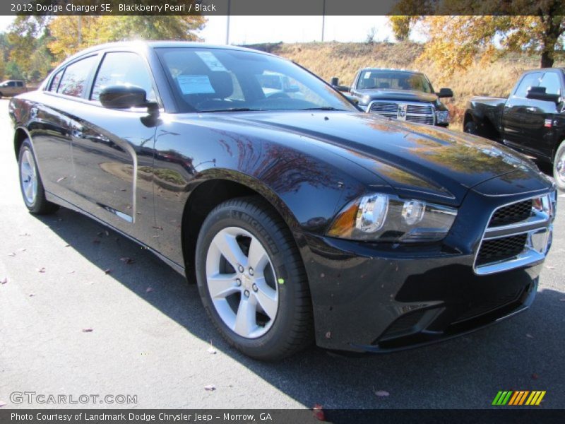 Blackberry Pearl / Black 2012 Dodge Charger SE