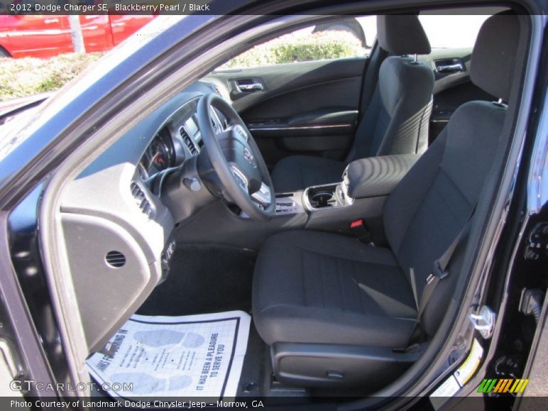 Blackberry Pearl / Black 2012 Dodge Charger SE