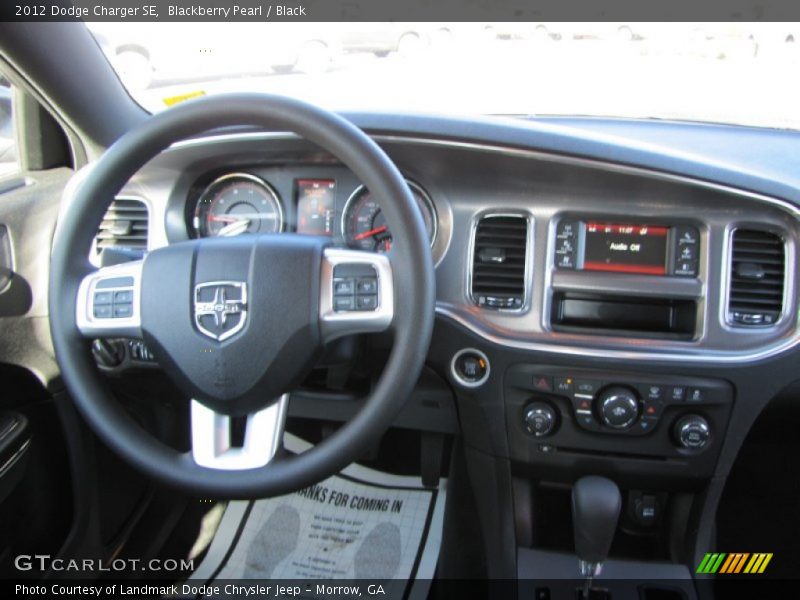 Blackberry Pearl / Black 2012 Dodge Charger SE