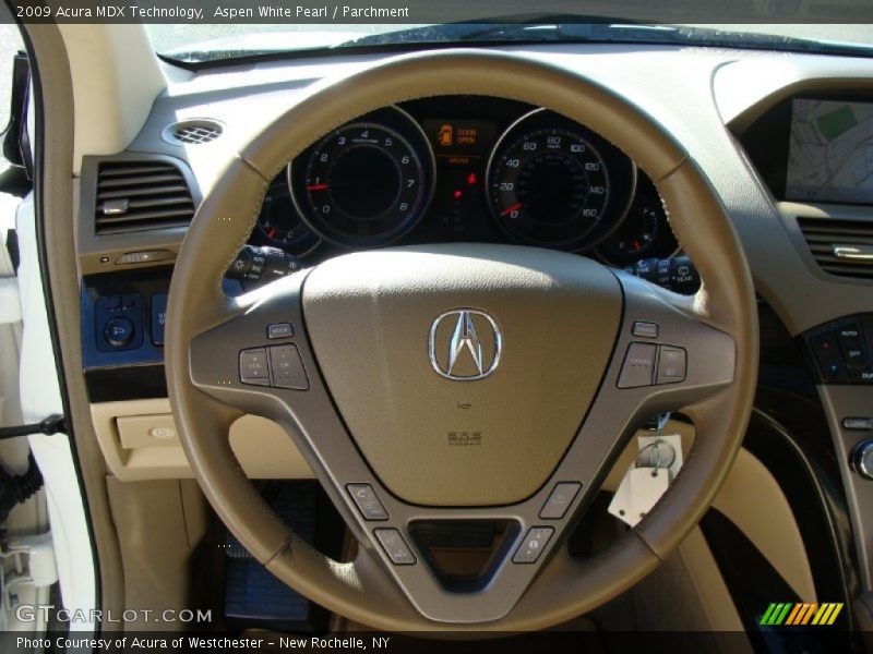 Aspen White Pearl / Parchment 2009 Acura MDX Technology