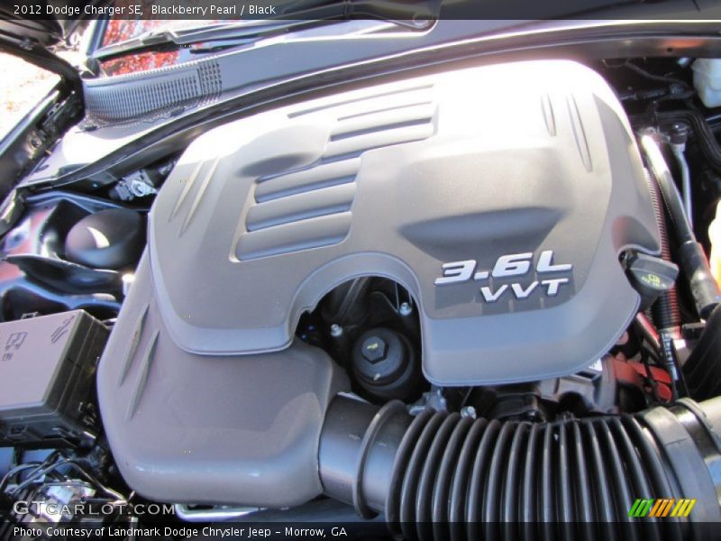 Blackberry Pearl / Black 2012 Dodge Charger SE