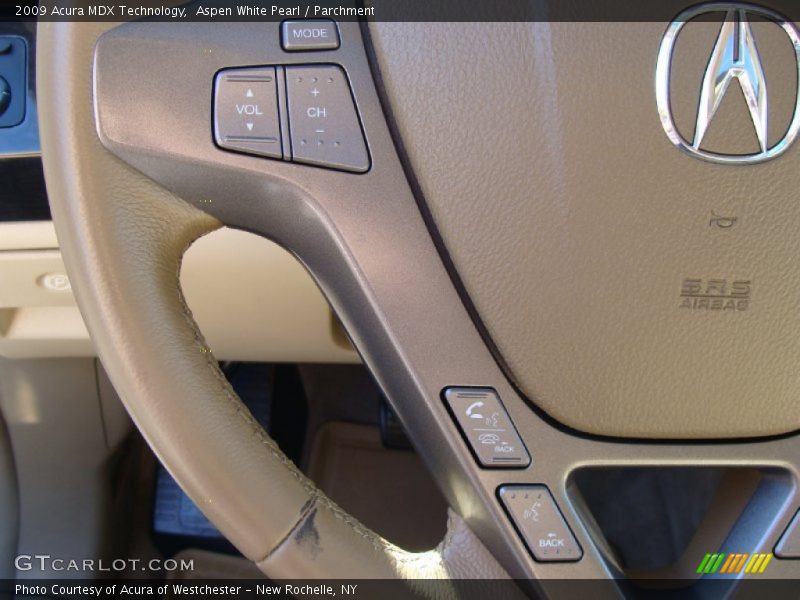 Aspen White Pearl / Parchment 2009 Acura MDX Technology