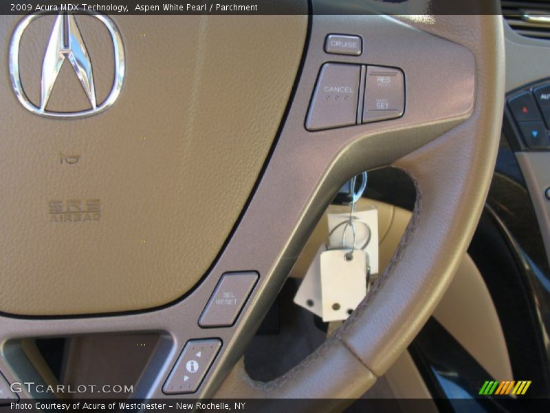 Aspen White Pearl / Parchment 2009 Acura MDX Technology