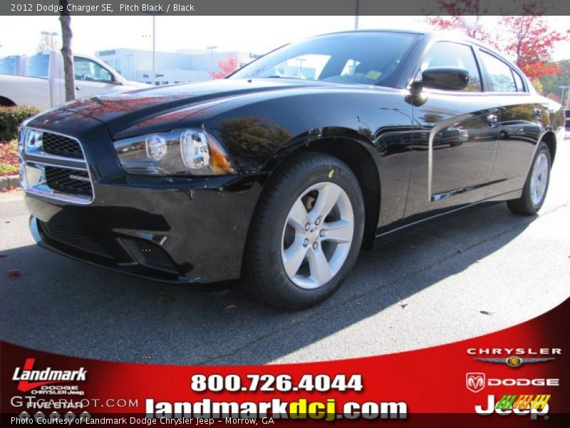 Pitch Black / Black 2012 Dodge Charger SE