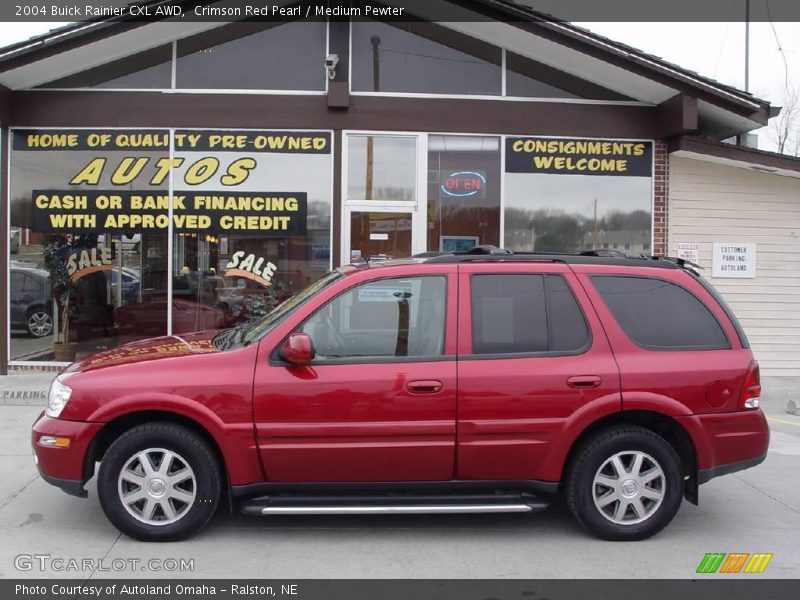 Crimson Red Pearl / Medium Pewter 2004 Buick Rainier CXL AWD