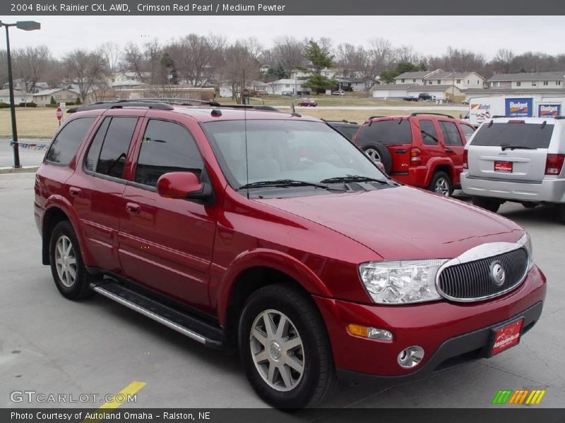 Crimson Red Pearl / Medium Pewter 2004 Buick Rainier CXL AWD