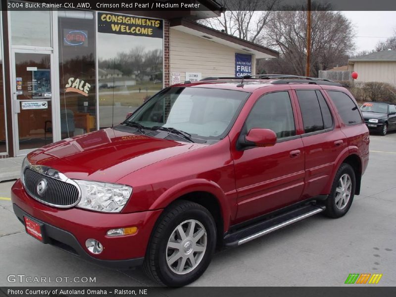 Crimson Red Pearl / Medium Pewter 2004 Buick Rainier CXL AWD
