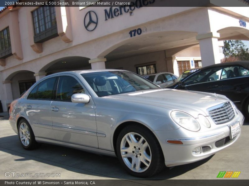 Brilliant Silver Metallic / Charcoal 2003 Mercedes-Benz E 500 Sedan