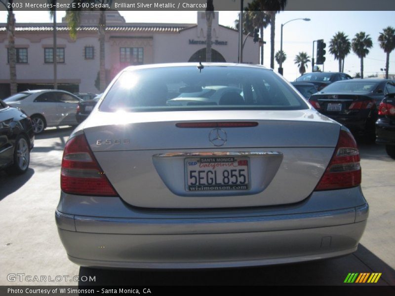 Brilliant Silver Metallic / Charcoal 2003 Mercedes-Benz E 500 Sedan