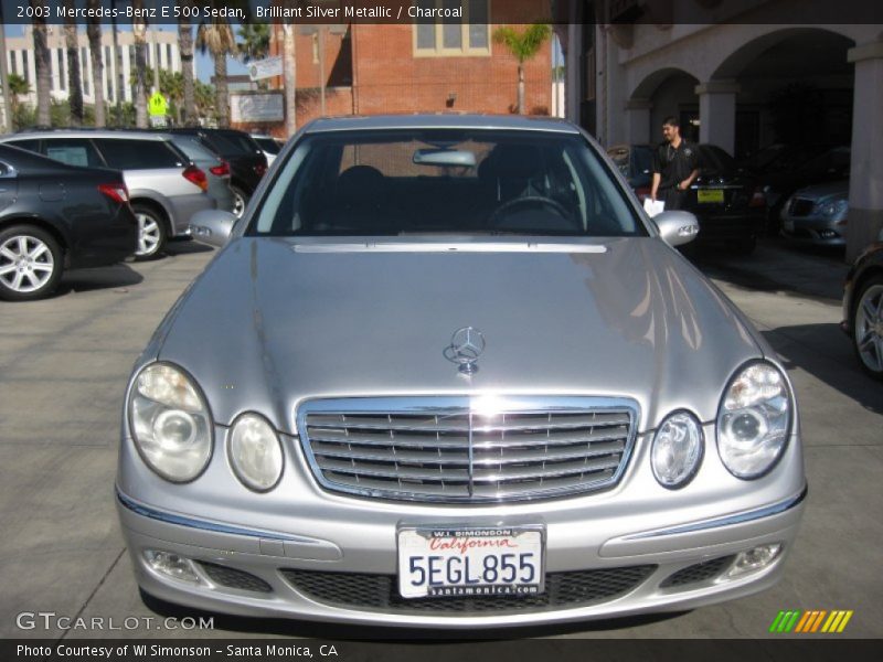 Brilliant Silver Metallic / Charcoal 2003 Mercedes-Benz E 500 Sedan