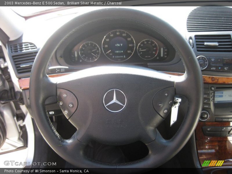 Brilliant Silver Metallic / Charcoal 2003 Mercedes-Benz E 500 Sedan