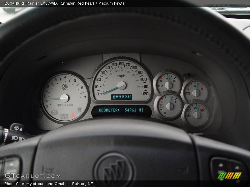 Crimson Red Pearl / Medium Pewter 2004 Buick Rainier CXL AWD
