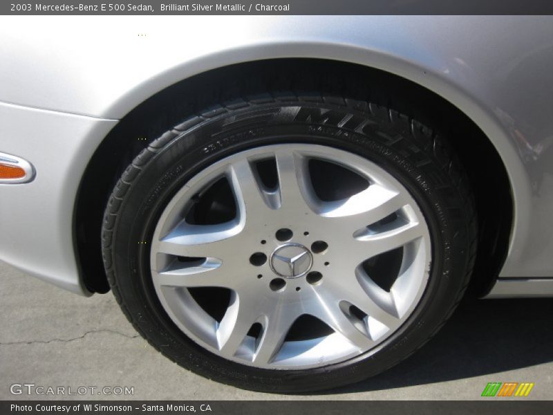 Brilliant Silver Metallic / Charcoal 2003 Mercedes-Benz E 500 Sedan