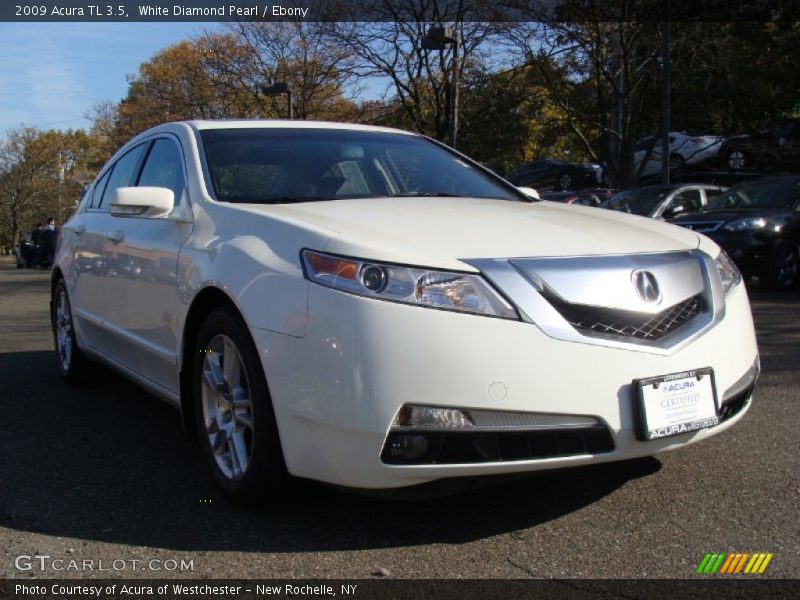 White Diamond Pearl / Ebony 2009 Acura TL 3.5
