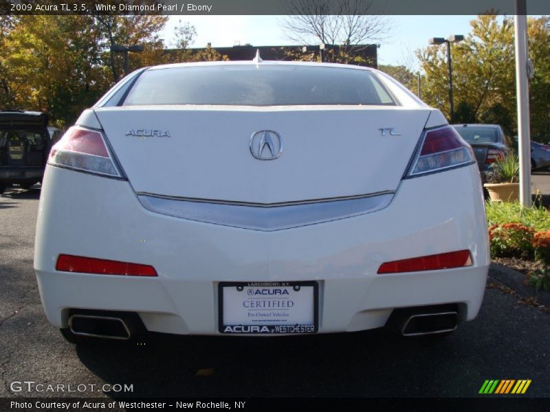 White Diamond Pearl / Ebony 2009 Acura TL 3.5