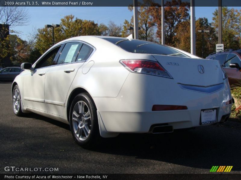 White Diamond Pearl / Ebony 2009 Acura TL 3.5