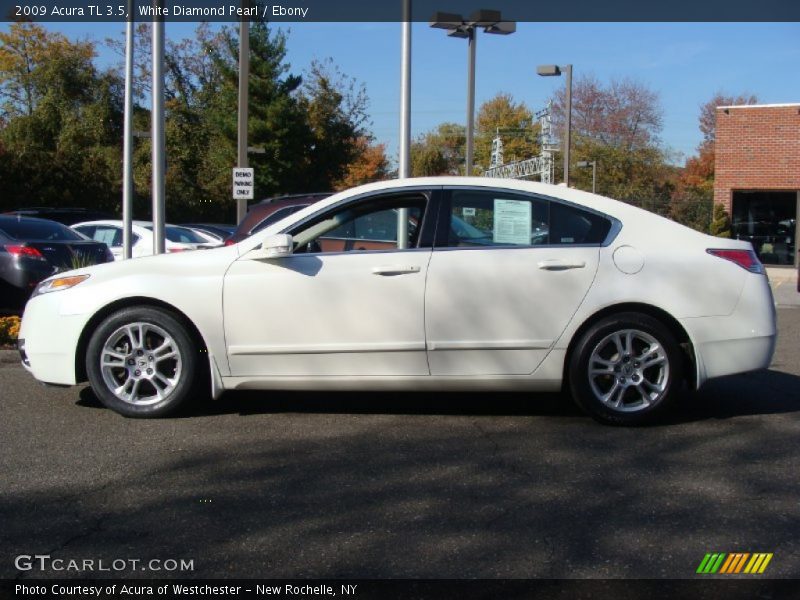 White Diamond Pearl / Ebony 2009 Acura TL 3.5