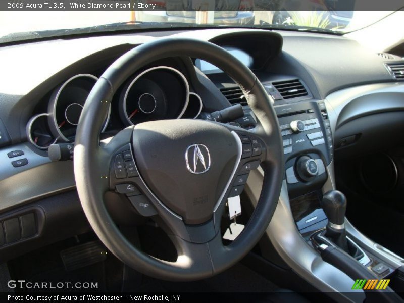 White Diamond Pearl / Ebony 2009 Acura TL 3.5