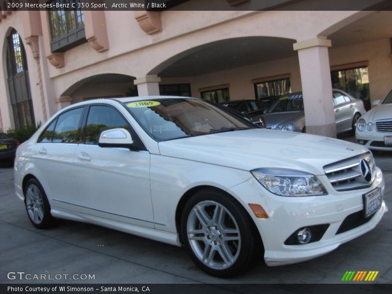 Arctic White / Black 2009 Mercedes-Benz C 350 Sport