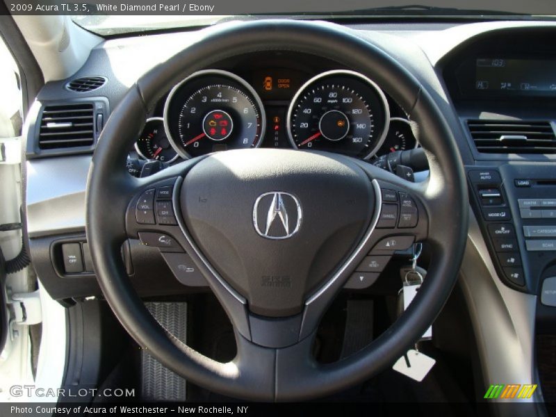 White Diamond Pearl / Ebony 2009 Acura TL 3.5