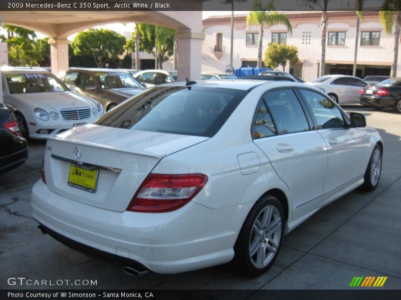 Arctic White / Black 2009 Mercedes-Benz C 350 Sport