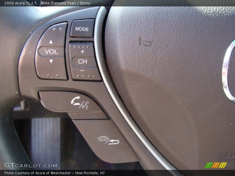 White Diamond Pearl / Ebony 2009 Acura TL 3.5