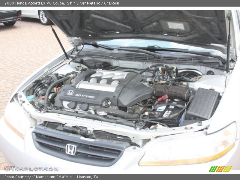 Satin Silver Metallic / Charcoal 2000 Honda Accord EX V6 Coupe