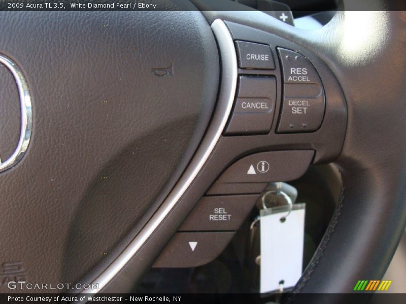 White Diamond Pearl / Ebony 2009 Acura TL 3.5