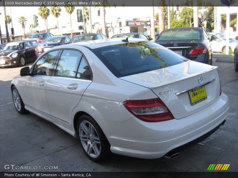 Arctic White / Black 2009 Mercedes-Benz C 350 Sport