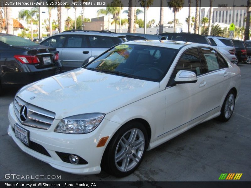 Arctic White / Black 2009 Mercedes-Benz C 350 Sport