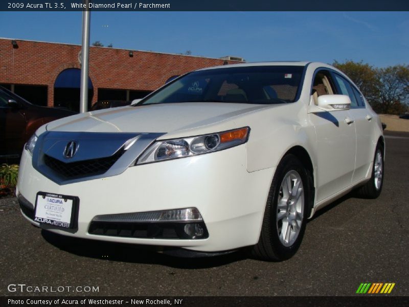 White Diamond Pearl / Parchment 2009 Acura TL 3.5