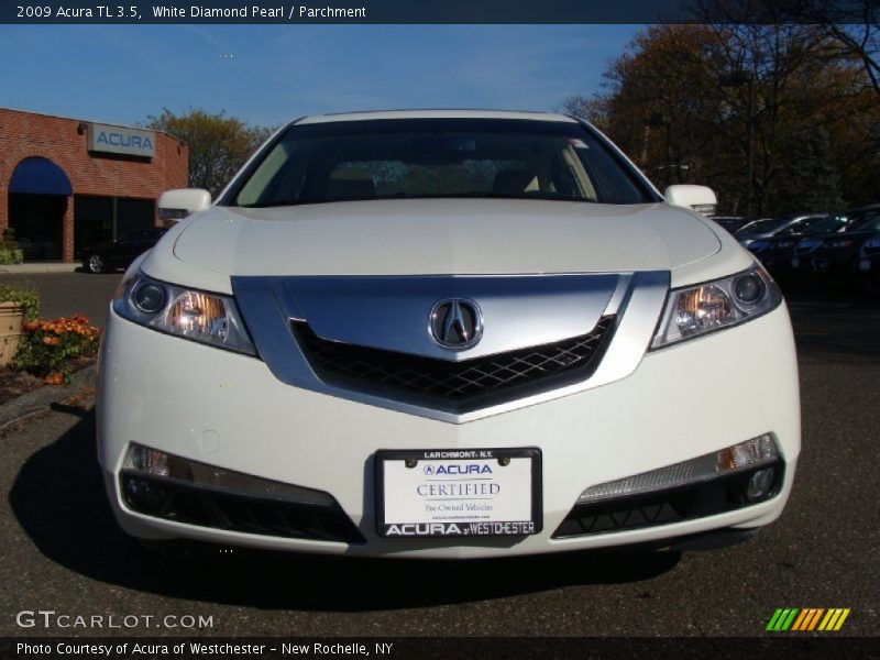 White Diamond Pearl / Parchment 2009 Acura TL 3.5