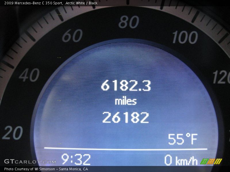Arctic White / Black 2009 Mercedes-Benz C 350 Sport
