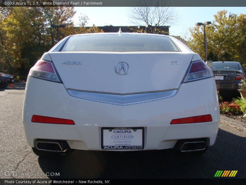 White Diamond Pearl / Parchment 2009 Acura TL 3.5