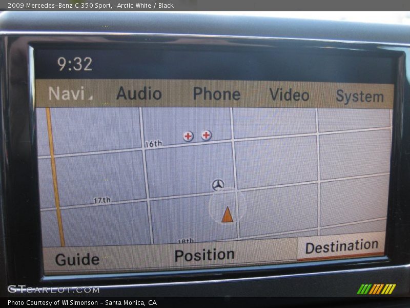 Arctic White / Black 2009 Mercedes-Benz C 350 Sport